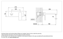 Load image into Gallery viewer, Cae Thames wall-mounted mixer with pop up waste set 75.1368PBR
