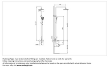 Load image into Gallery viewer, Cae Camellia wall-mounted shower pipe with hand &amp; overhead shower and spout 17.2550RG
