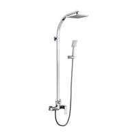 Load image into Gallery viewer, CAE Davos wall-mounted shower pipe with hand &amp; overhead shower and spout Chrome Plated 44.2199C
