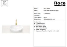 Load image into Gallery viewer, Roca Khroma over-countertop basin Ø500mm A32765J00C
