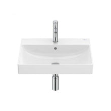 Load image into Gallery viewer, Roca ONA wall-hung Fineceramic® basin with overflow and semi pedestal A327685000
