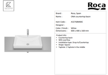 Load image into Gallery viewer, Roca  Ona countertop basin 600mm A32768M00C

