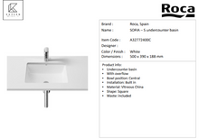 Load image into Gallery viewer, Roca SofiaS undercounter basin 500x390mm A32772400C
