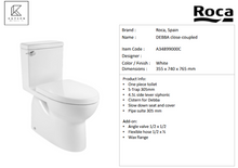 Load image into Gallery viewer, Roca  Debba 2-piece (single flush 4.5L) A34899000C
