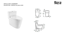 Load image into Gallery viewer, Roca Inspira 1pc toilet 4.8L s-trap305mm A349486000
