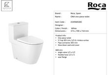 Load image into Gallery viewer, Roca Ona 1pc toilet rimless ® Vortex A34968500C
