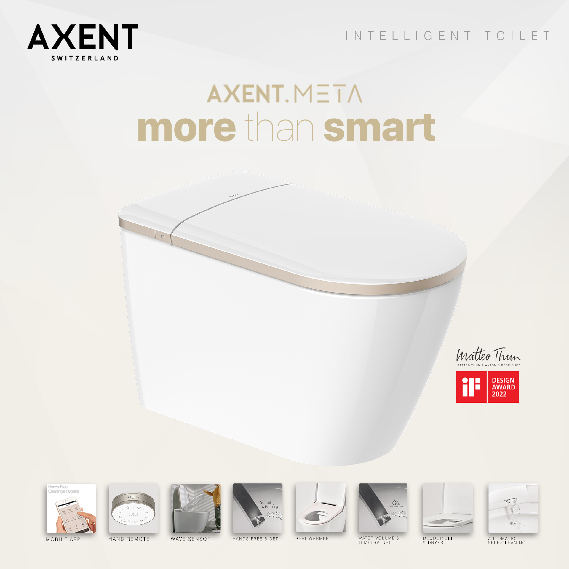 Axent Meta Intelligent Toilet E360-0332-M1 – Sanitec Import Ventures