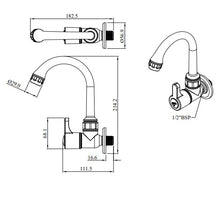 Load image into Gallery viewer, Sparsh Pearl CASPER sink tap wall mounted white CAS-2805
