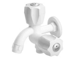 Sparsh Pearl HI-FLO 2in1 bib tap w/ flange 15mm HFL-1312