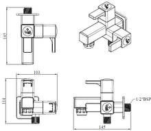 Load image into Gallery viewer, Sparsh Pearl LUDO 2in1 bib tap w/ flange 15mm LD-1267
