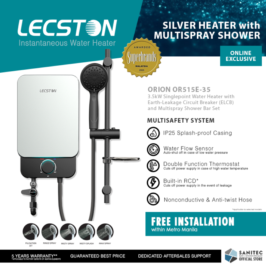 Lecston Orion single point 3.5kw silver OR515E-35