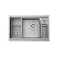 Load image into Gallery viewer, JOMOO Kitchen Sink with bottle washer Stainless P06301-CZ-2
