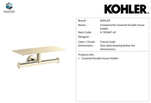 Load image into Gallery viewer, Kohler Components covered double roll holder K78384T-AF
