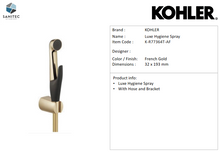 Load image into Gallery viewer, Kohler Luxe Hygiene Spray in French Gold Finish KR77364T-AF
