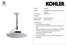 Load image into Gallery viewer, Kohler GCS Statement Iconic open rail shower head Chrome K26301T-CP
