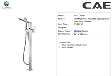 Load image into Gallery viewer, CAE floor mounted bathtub mixer with handshower Chrome 75.2223C
