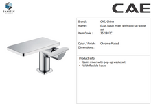 Load image into Gallery viewer, CAE Elba basin mixer with pop up Chrome Plated 35.1882C
