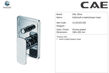 Load image into Gallery viewer, CAE Elba built-in bath/shower mixer valve Chrome Plated 12.101101(35)
