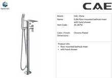 Load image into Gallery viewer, CAE Elba floor mount tub mixer w/ handshower Chrome Plated 35.2875C
