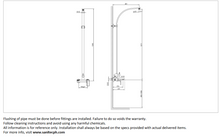 Load image into Gallery viewer, CAE Davos wall-mounted shower pipe with hand &amp; overhead shower and spout Chrome Plated 44.2199C
