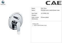 Load image into Gallery viewer, CAE Pescara built-in bath/shower mixer valve Chrome Plated 12.157001( 53)
