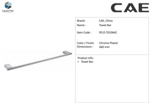 Load image into Gallery viewer, CAE towel bar 660mm Chrome 9515 T01064C
