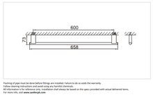 Load image into Gallery viewer, CAE towel bar 660mm Chrome 9515 T01064C
