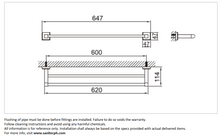 Load image into Gallery viewer, CAE double towel bar 650mm matt black 9509 T01028PBR
