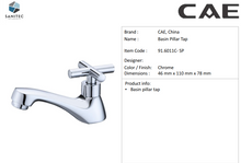 Load image into Gallery viewer, CAE Basin Pillar Tap Chrome 91.6011C-SP
