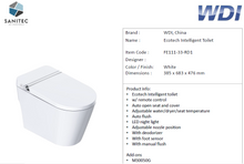 Load image into Gallery viewer, WDI Ecotech Intelligent Toilet with manual flush FE111-33-RD1
