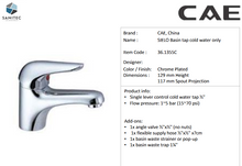 Load image into Gallery viewer, CAE Sielo 1lever basin tap 36.1355C
