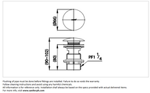 Load image into Gallery viewer, Cotto Push Type Pop up with overflow CT665#BL(HM)
