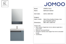 Load image into Gallery viewer, JOMOO wall hung vanity unit iron grey hemp A2211-126V-I012
