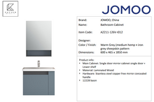 Load image into Gallery viewer, JOMOO wall hung vanity unit iron grey hemp A2211-146V-I011
