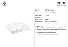 Load image into Gallery viewer, COTTO Viva Washbasin Half Pedestal C0156 + C420
