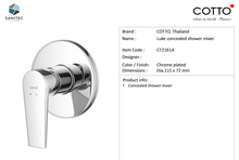 Load image into Gallery viewer, Cotto Luke concealed mixer stop valve CT2161A

