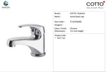Load image into Gallery viewer, Cotto Arona basin tap CT167D(HM)
