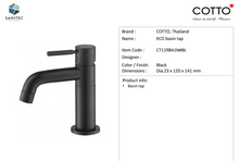 Load image into Gallery viewer, Cotto single lever basin faucet CT1198A1N#BL(HM)
