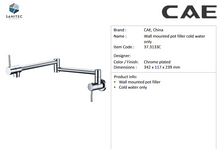 Load image into Gallery viewer, CAE pot filler cold water only Chrome 37.3133C

