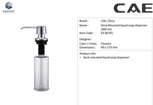 Load image into Gallery viewer, CAE recessed liquid soap dispenser 63.06701
