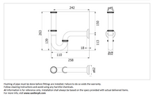 Load image into Gallery viewer, VRH p-trap 240mm stainless steel 304 FAVHL-A109GS
