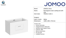 Load image into Gallery viewer, Jomoo tub rectangular w/step 120x69x75cm YR02612-1A01-1
