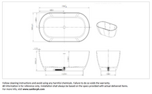 Load image into Gallery viewer, Jomoo tub oval articifial stone 170x80x55cm YC05617-1A01-1
