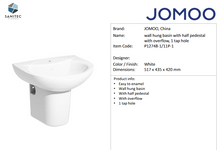 Load image into Gallery viewer, JOMOO wash basin with half pedestal 12748-1/11P-PHL1

