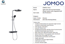 Load image into Gallery viewer, JOMOO Light Smart rain thermo shower system Chrome 26179-624/1B-1

