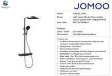 Load image into Gallery viewer, JOMOO Light Smart rain thermo shower system Gun Metal 26179-624/HBS-1
