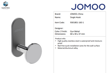 Load image into Gallery viewer, JOMOO Single Hook Gun Metal 9301801-1B3-1
