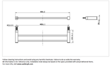 Load image into Gallery viewer, JOMOO Double Towel Rail Amber Gold 9305109-EB-I011
