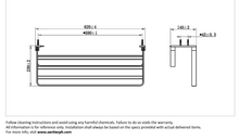 Load image into Gallery viewer, JOMOO Towel Rack Foldable Amber Gold 9301812-EB-1
