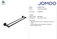 Load image into Gallery viewer, JOMOO Double Towel Holder Matt Black 935009-PB-1
